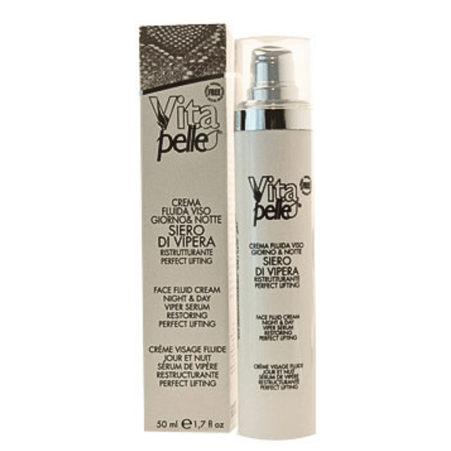 Crema viso ristrutturante antiage giorno e notte al siero di vipera - Vitapelle