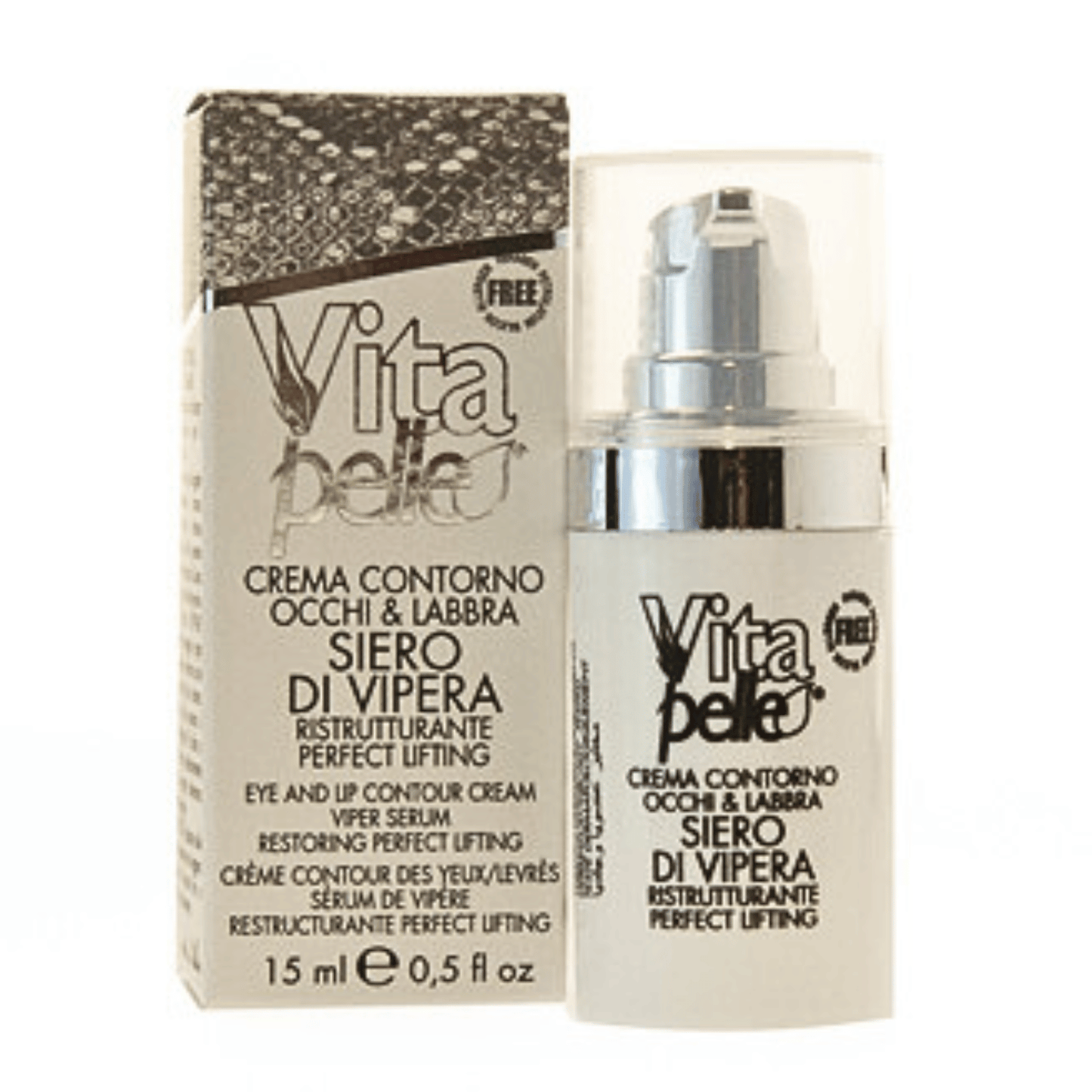 Crema contorno occhi e labbra antirughe al siero di vipera - Vitapelle