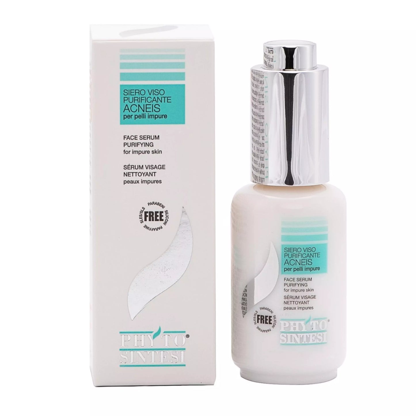 Siero viso purificante per acne e punti neri con acido salicilico - Phytosintesi
