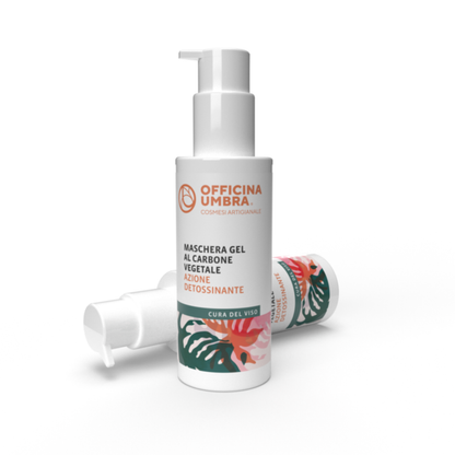 Maschera viso gel detossinante al carbone vegetale - Officina Umbra