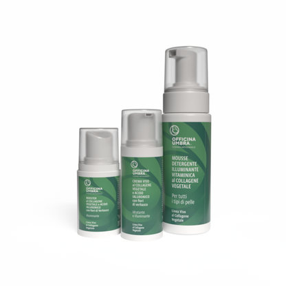 Mousse detergente viso al collagene vegetale - Officina Umbra